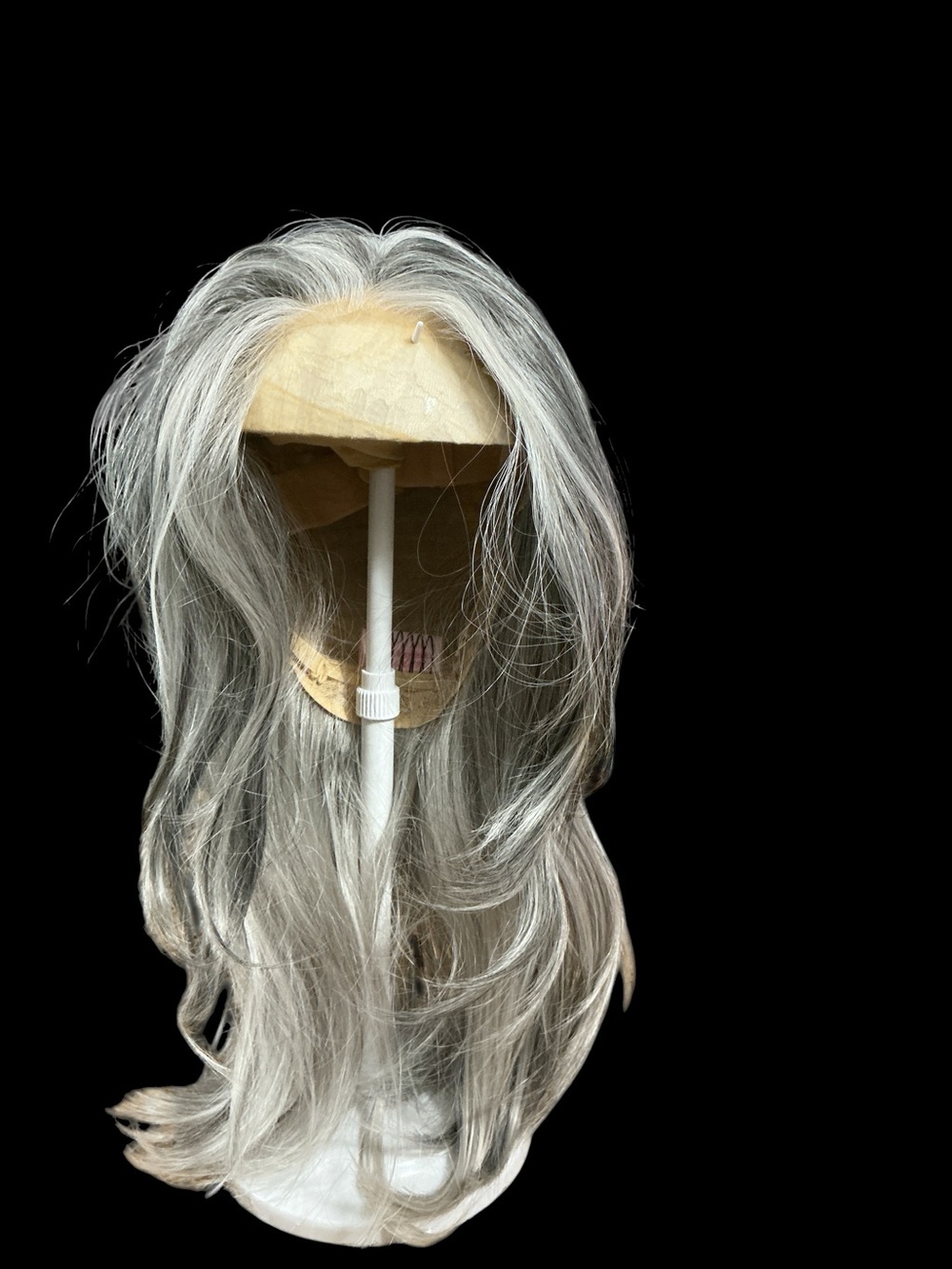 CSC Tiegs. Gray Long Layered Women's Wig - Natural Silver Tone